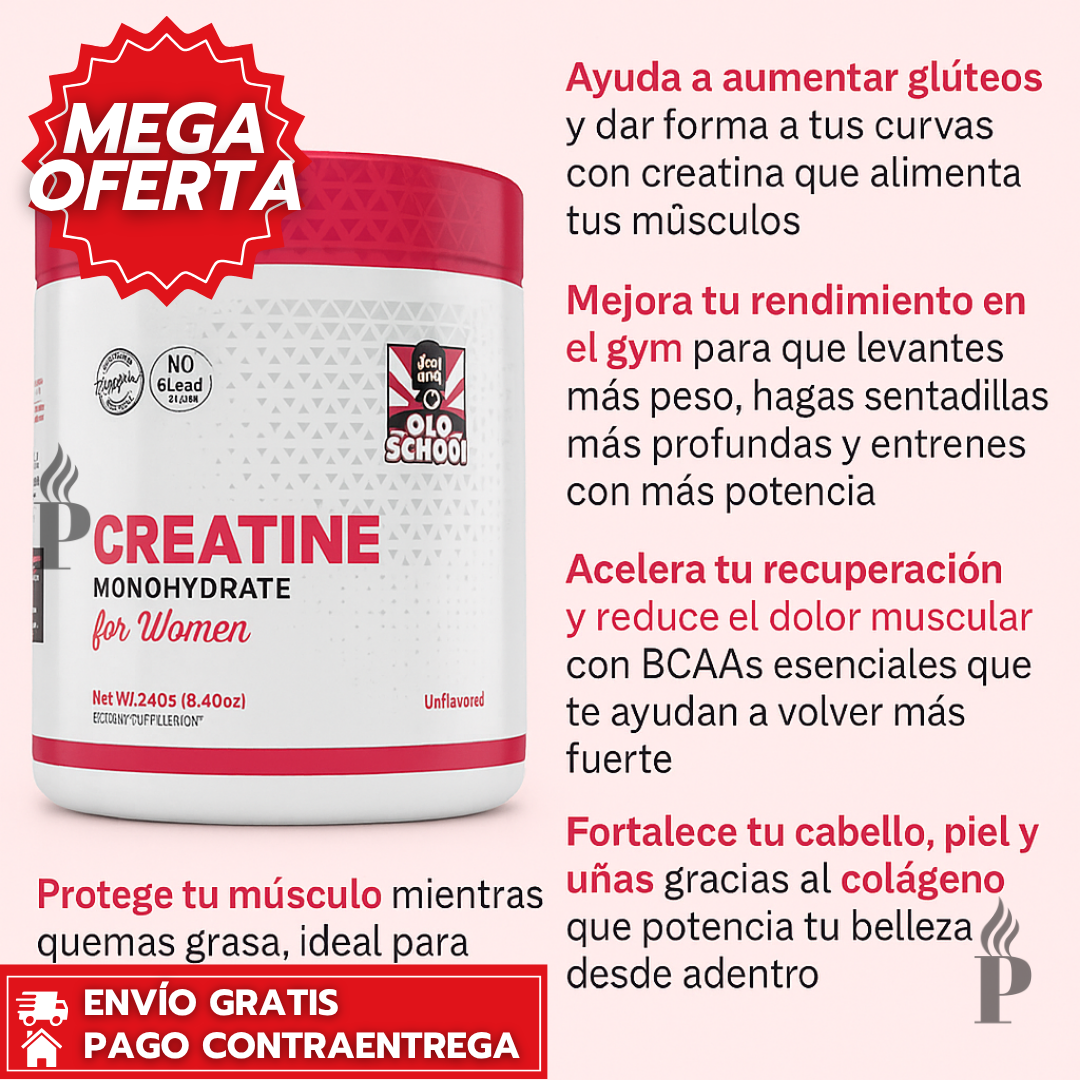 Oferta Especial 2x1: Old School Creatina™ - Fórmula Especial para Aumentar Glúteos y Busto