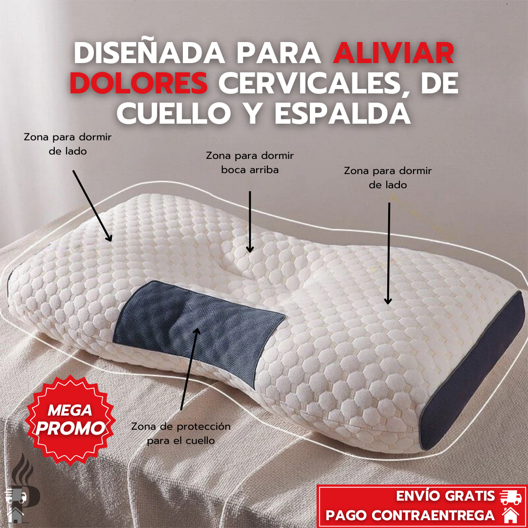 RelaxSoft™: Almohada Ortopédica 3D, Antialérgica y Confortable