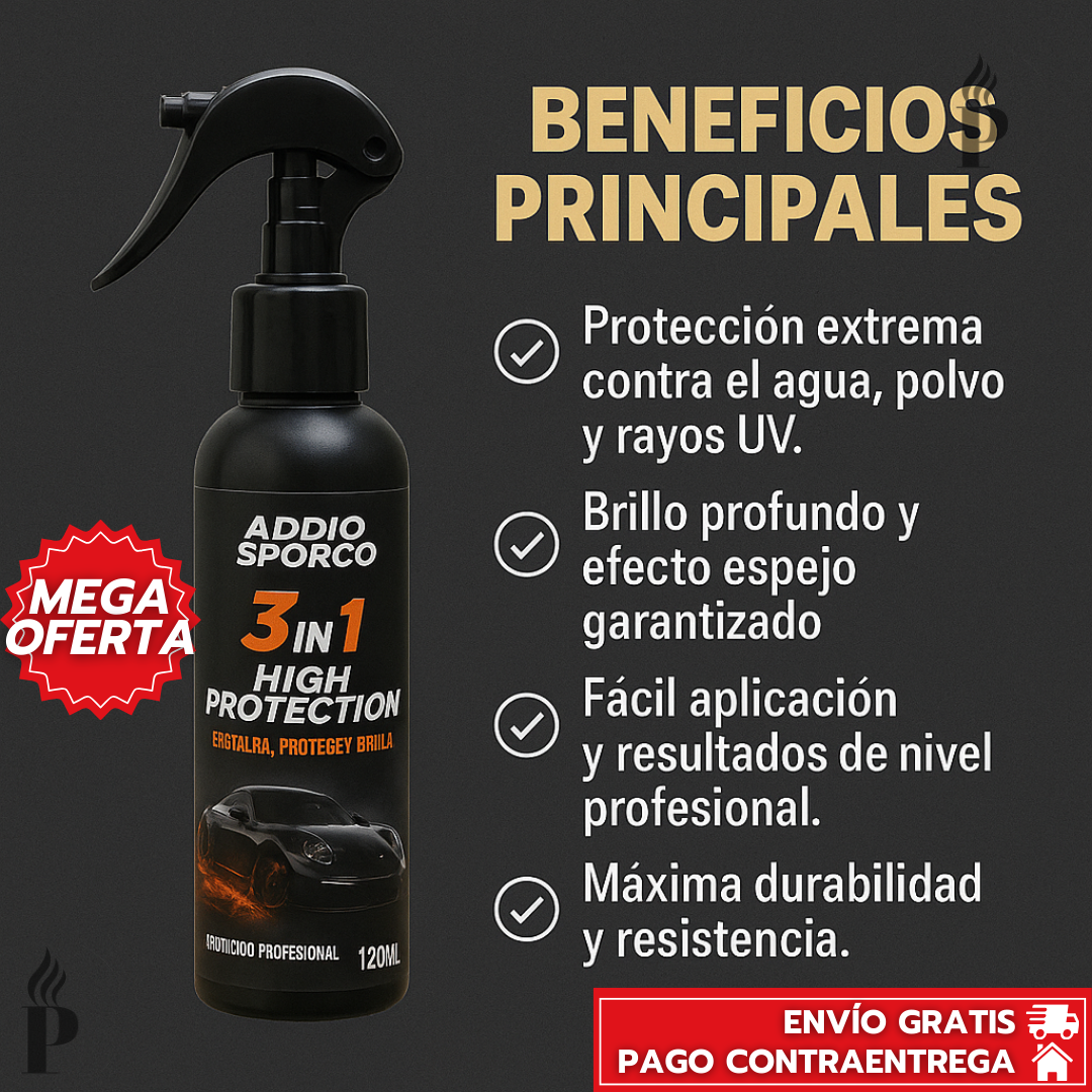 TitanShield™: Spray NanoCerámico 3 en 1 con Tecnología NanoProtect
