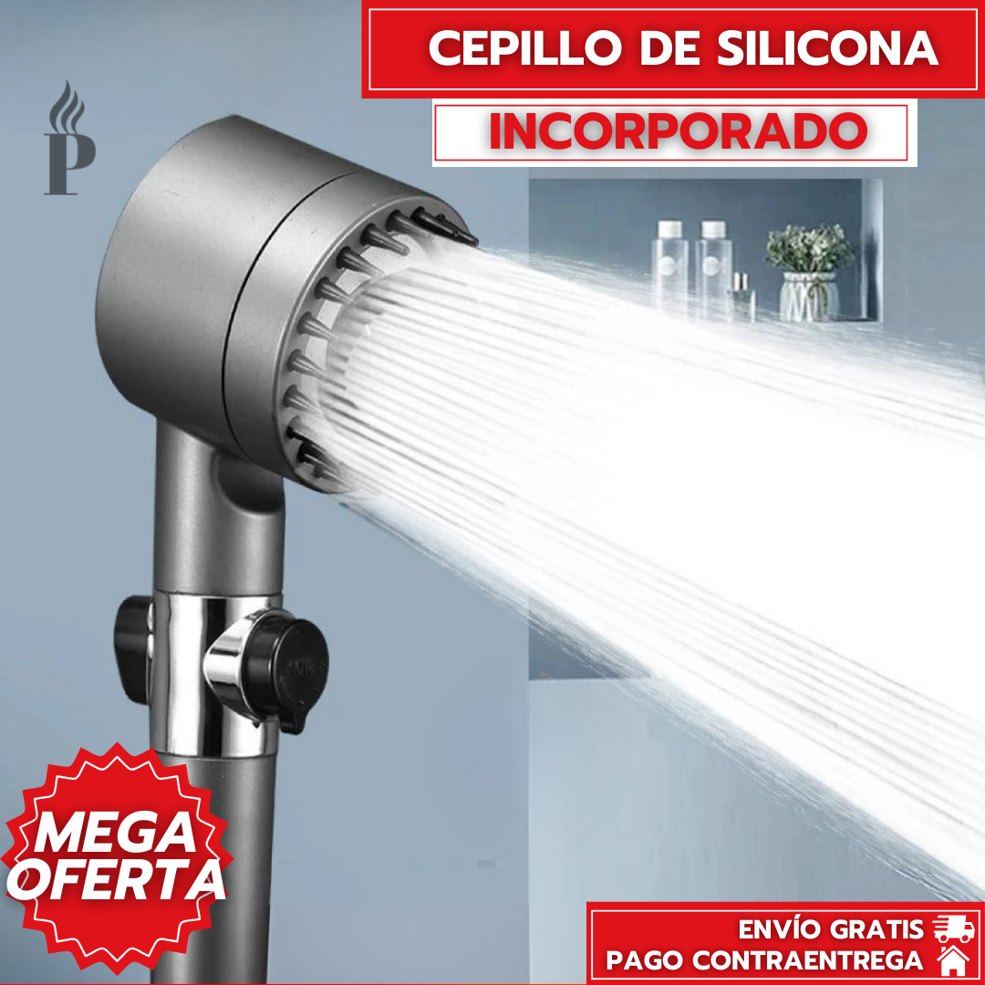 Oferta Especial 2x1: Hidro-Master™: Cabezal de Ducha 3 en 1 con Efecto Spa y Ahorro de Agua