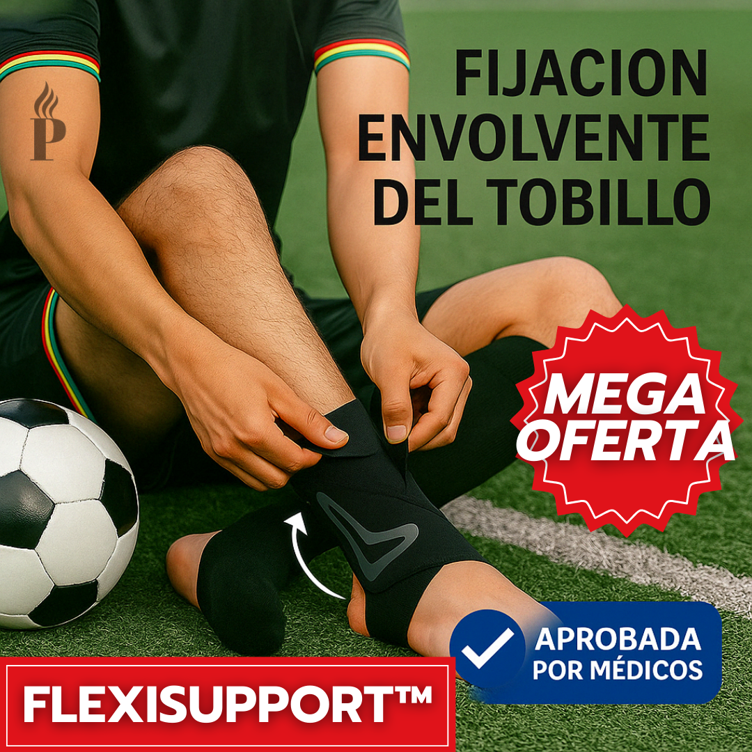 Oferta Especial 2x1: FlexiSupport™ - Tobillera Ortopédica Ajustable - Soporte Deportivo con Tecnología Tryxwrap