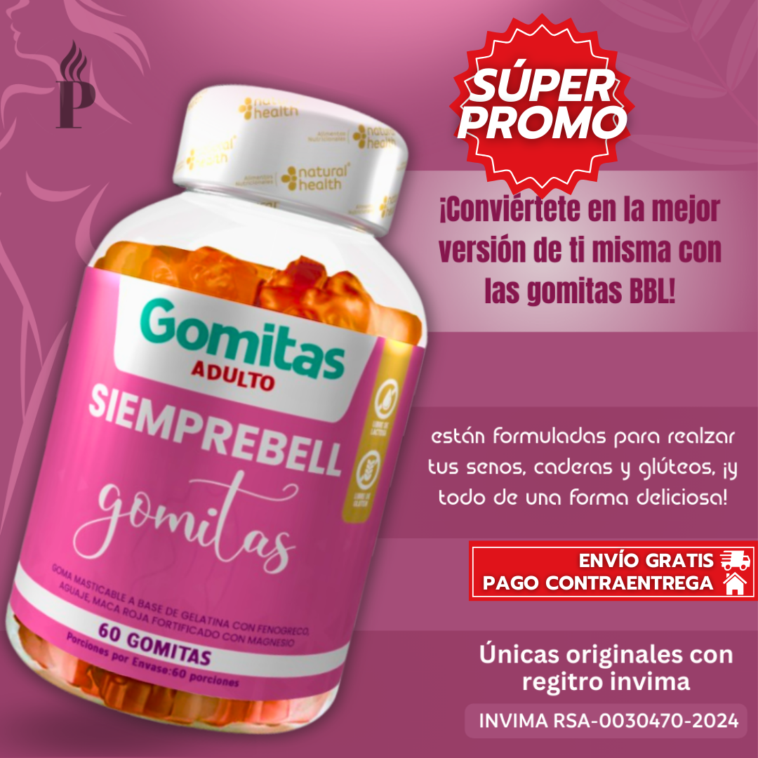 SiempreBell™ Gomitas BBL De Aguaje Especializadas Con INVIMA