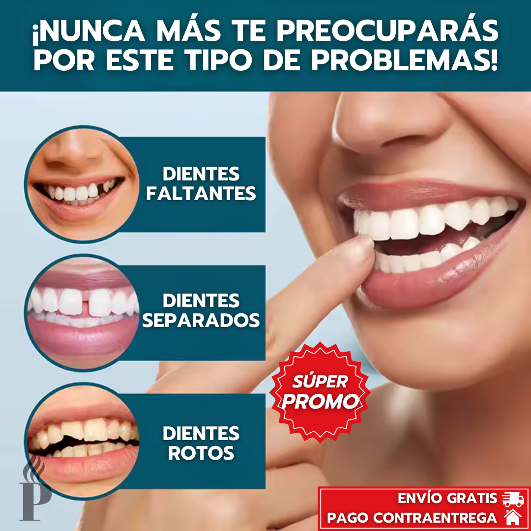 Snap-On Smile™: Carillas Dentales Ajustables - Dientes de Cerámica
