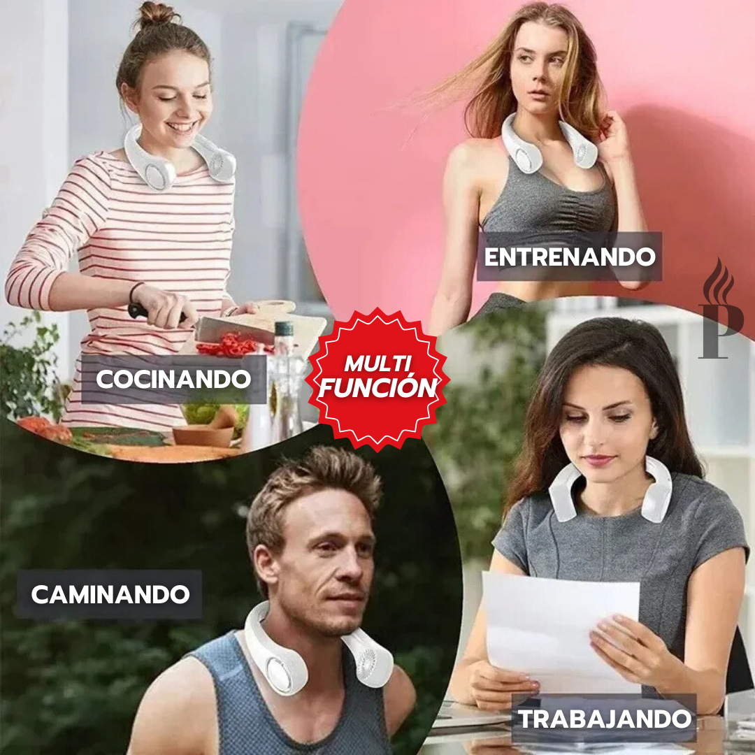 Flex-Air Pro™: Ventilador Portátil Recargable Multi-Usos