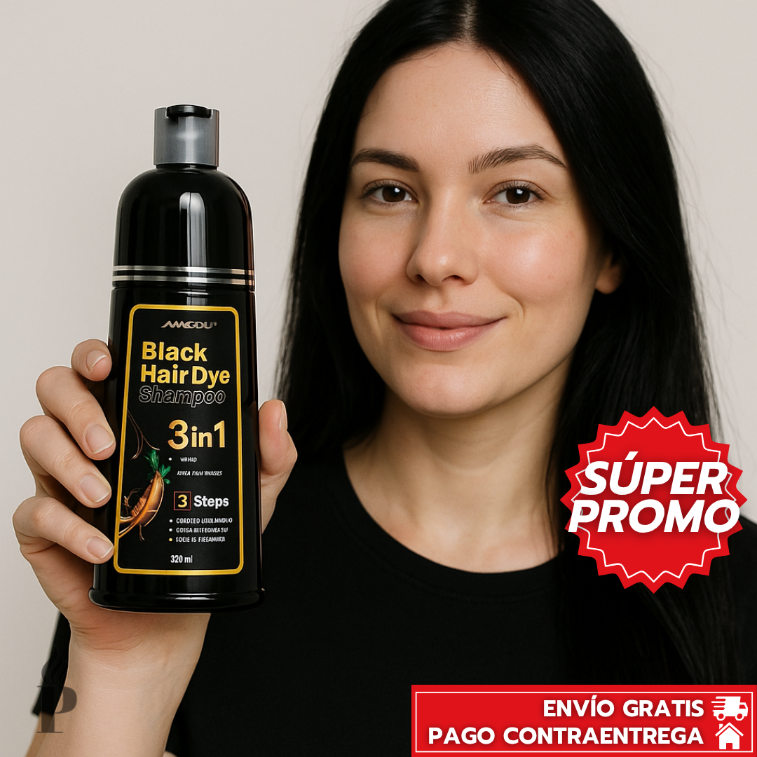 Oferta Especial 3x1: Black Hair Dye™ - Shampoo Tinte Nutritivo Anti-Canas de Efecto Inmediato