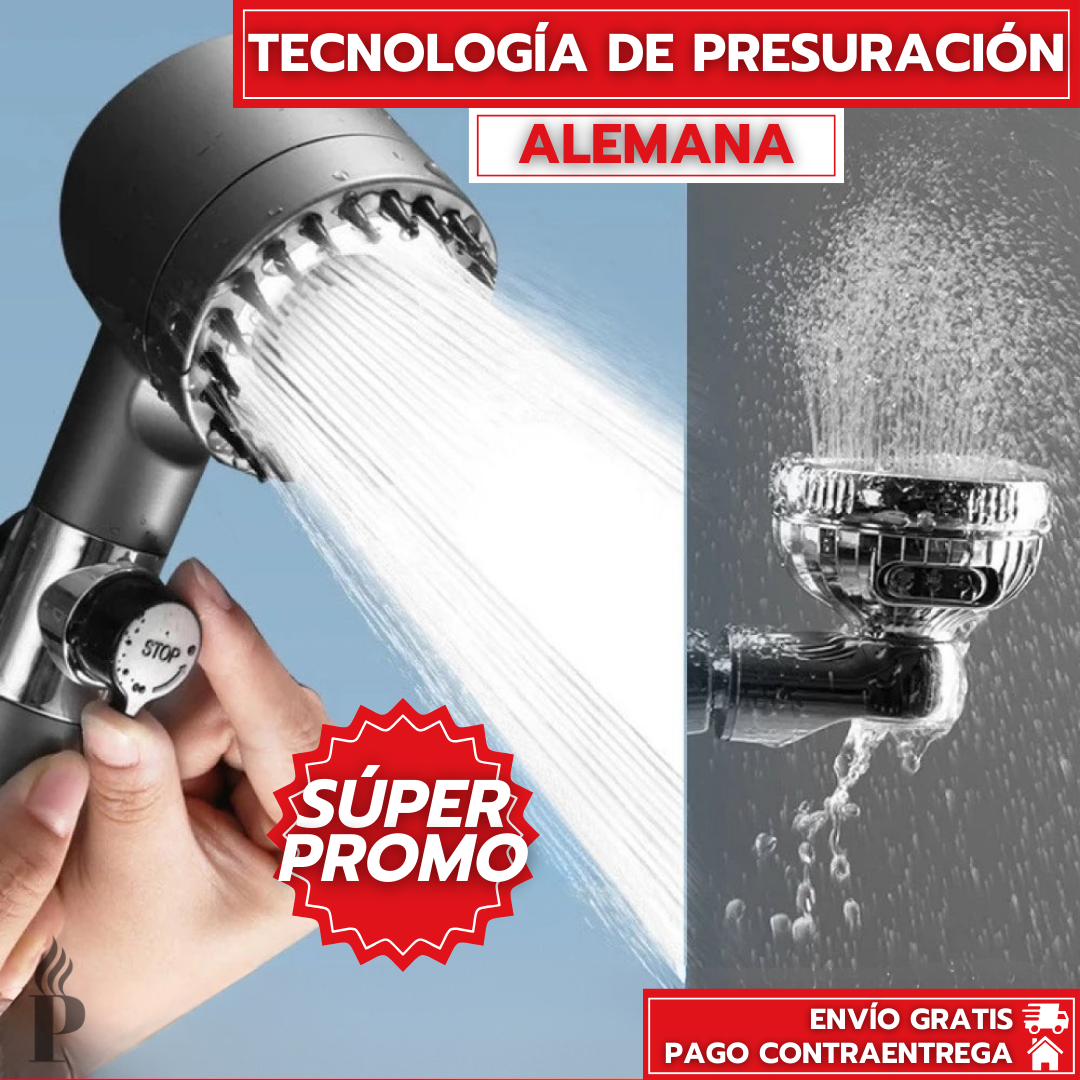 Hidro-Master™: Cabezal de Ducha 3 en 1 Para Una Experiencia de Spa, Piel Suave y Ahorro de Agua