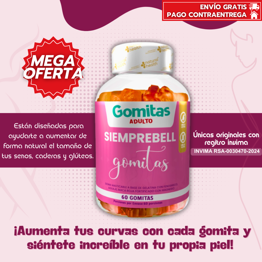 SiempreBell™ Gomitas BBL De Aguaje Especializadas Con INVIMA