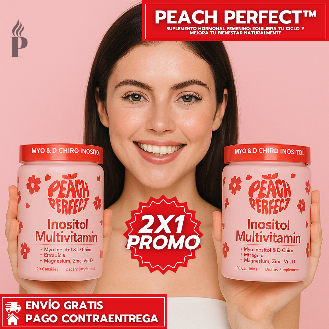 Oferta Especial 2x1: Peach Perfect™ - Suplemento Natural para Equilibrar tu Ciclo y Cuidar tu Salud Femenina