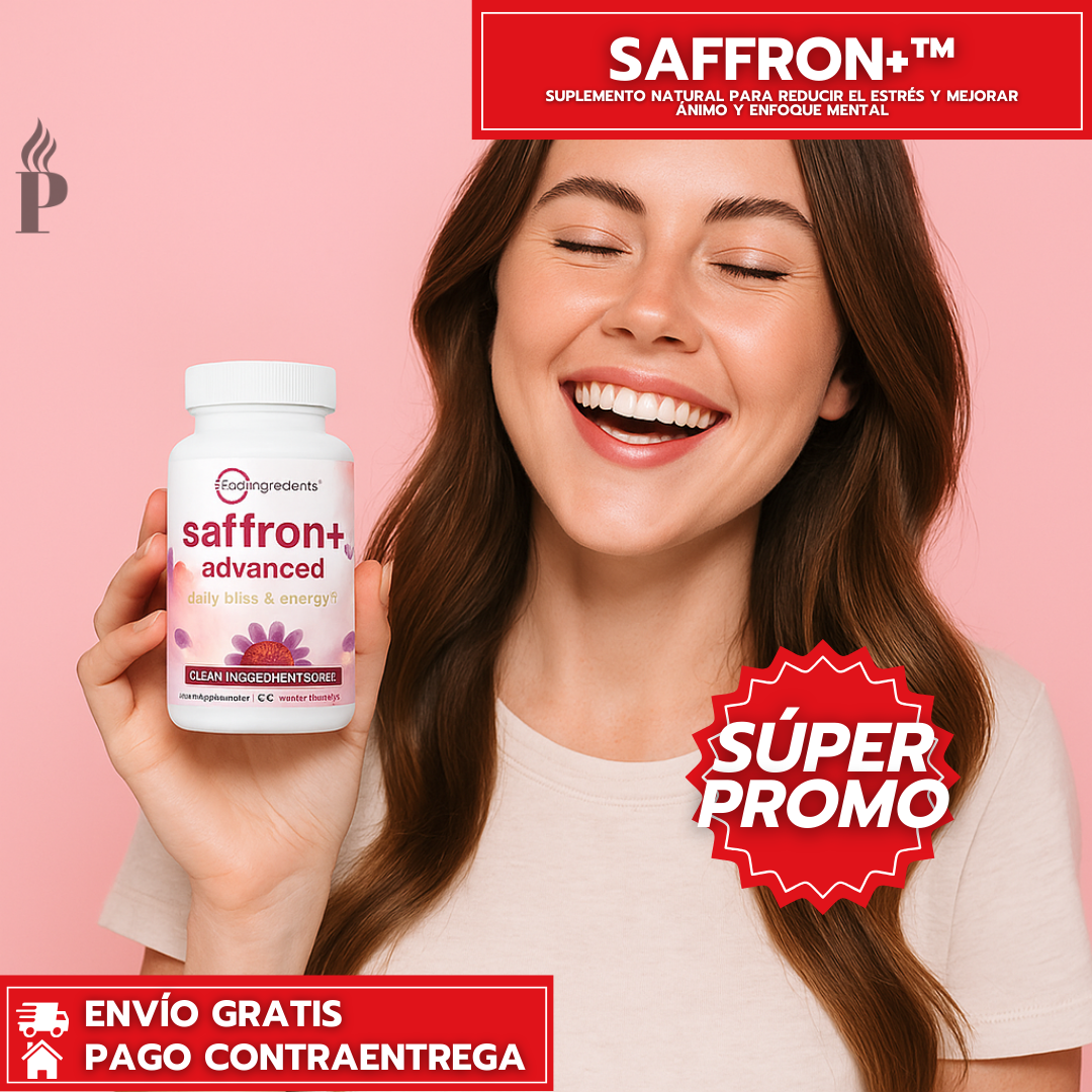 Saffron+™: Suplemento Natural para Reducir el Estrés y Mejorar Ánimo y Enfoque Mental