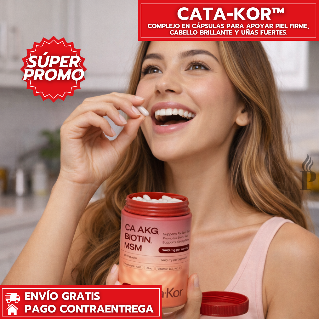 Cata-Kor™: Complejo en Cápsulas para Apoyar Piel Firme, Cabello Brillante y Uñas Fuertes