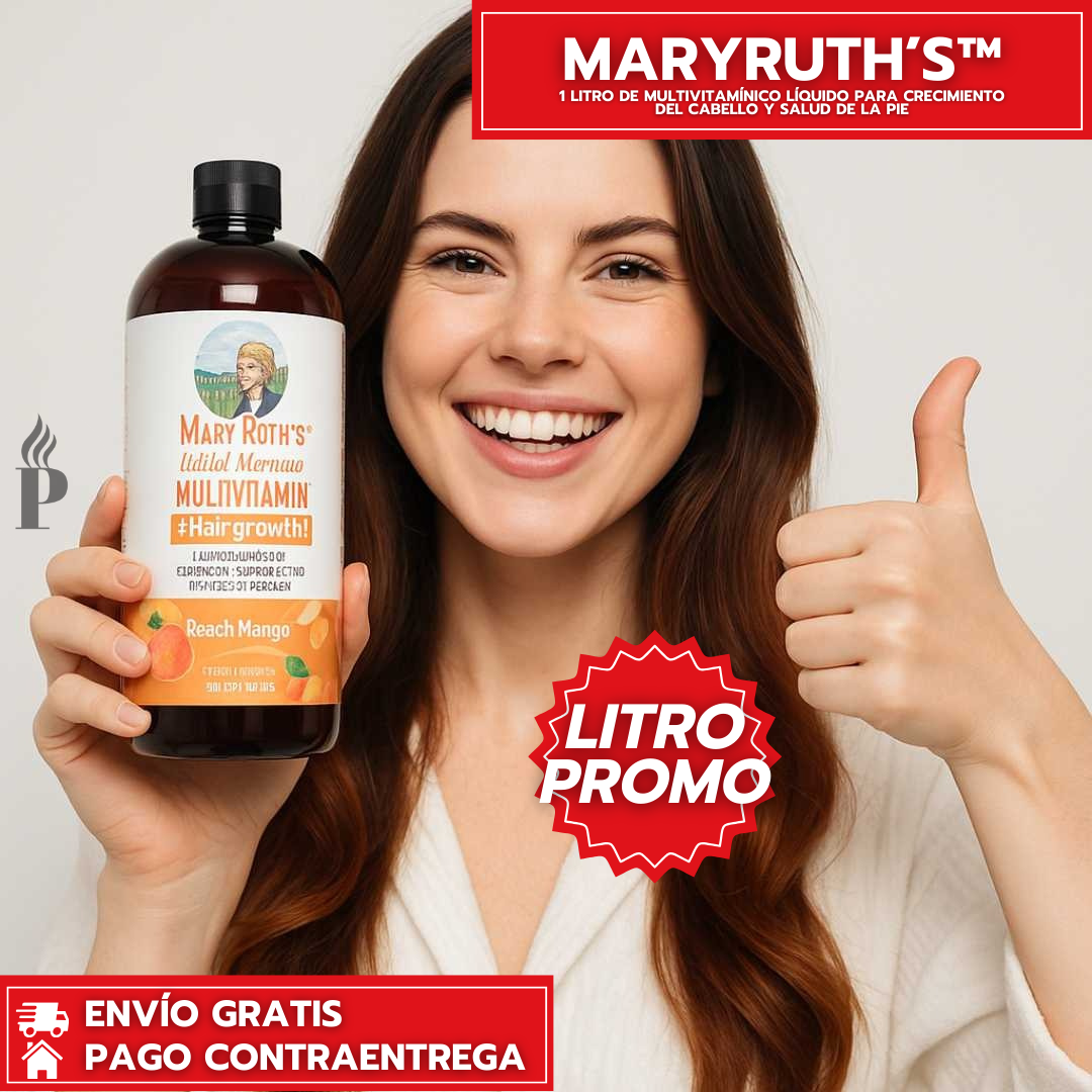 MaryRuth's™ ORIGINAL: Multivitamínico Líquido Para Crecimiento Del Cabello Y Salud De La Piel