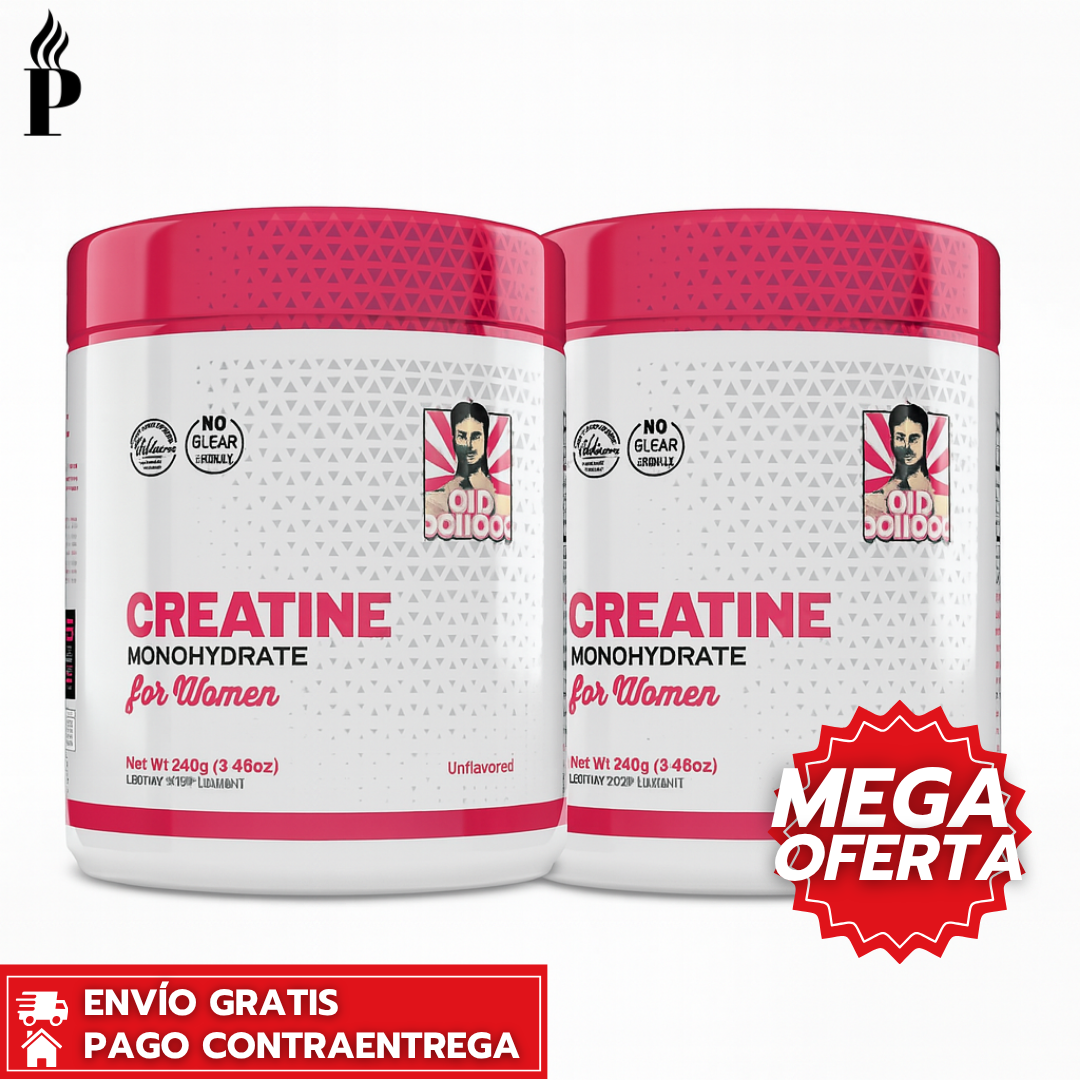 Oferta Especial 2x1: Old School Creatina™ - Fórmula Especial para Aumentar Glúteos y Busto