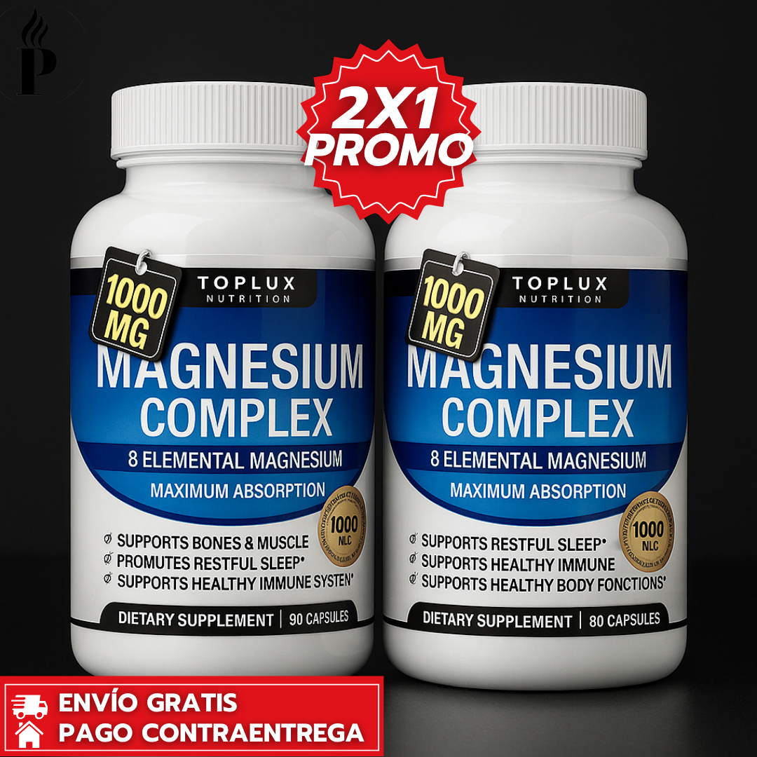 Oferta Especial 2x1: Toplux Magnesium™ - Suplemento de Magnesio Avanzado para Absorción Óptima y Bienestar Total