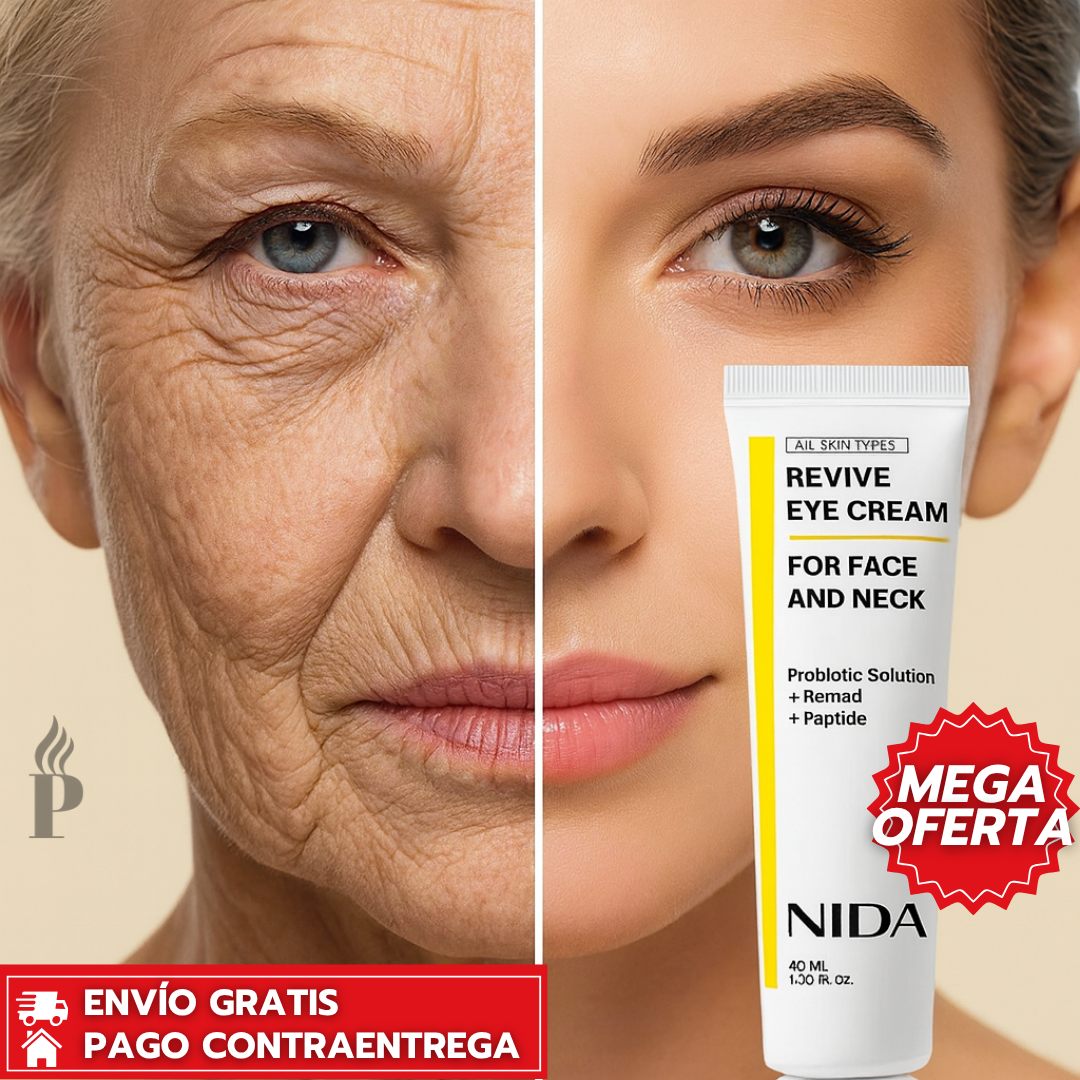 NIDA™: Crema Rejuvenecedora para Ojos, Cara y Cuello con Efecto Luminoso y Antiedad
