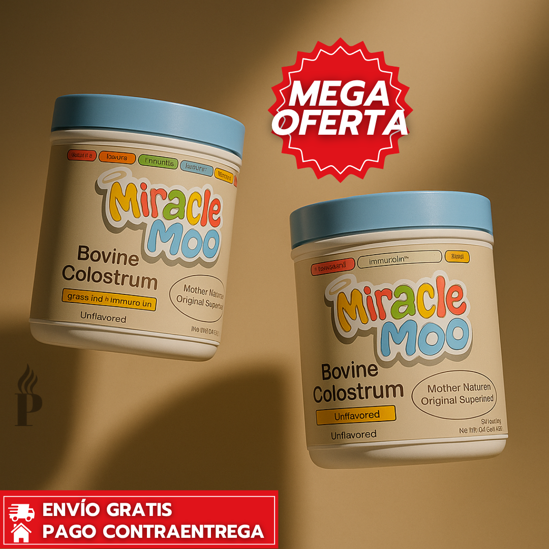 Oferta Especial 2x1: Miracle Moo™ - Suplemento que Refuerza Defensas, Mejora la Digestión y Embellece la Piel