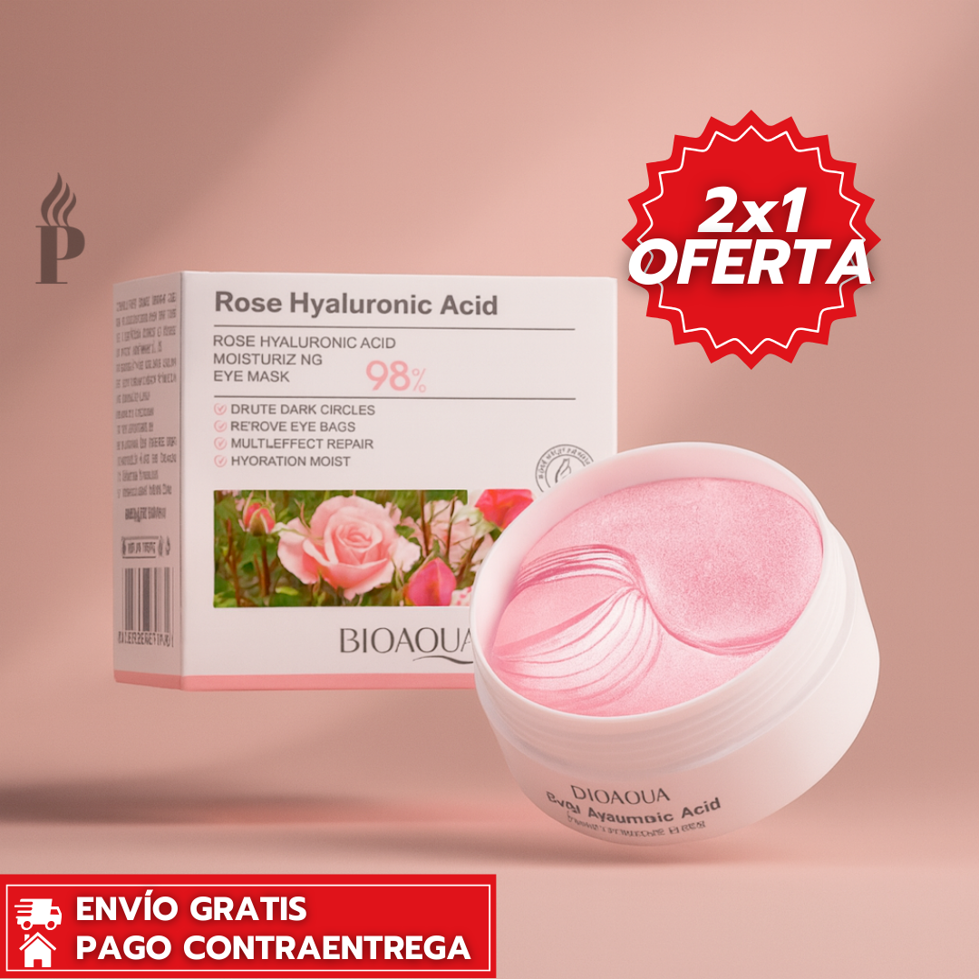 Oferta Especial 2x1: Bioaqua Rose-Hyal™: Parches de Hidrogel que Revitalizan el Contorno de Ojos