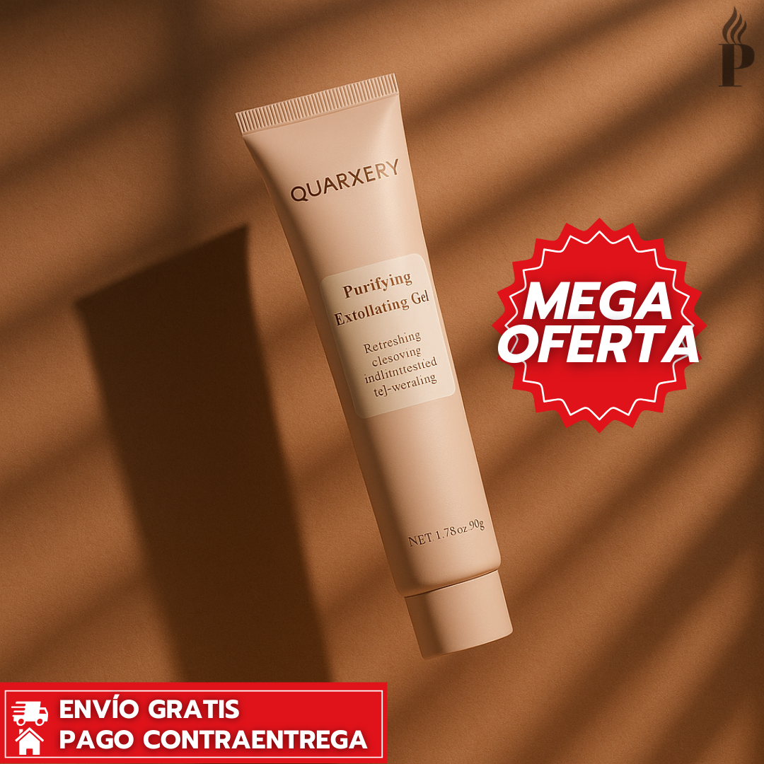 Oferta Especial 2x1: Quarxery™ ORIGINAL - Gel Exfoliante Suave Para Piel Sensible, Limpia Sin Irritar y Deja Un Brillo Natural