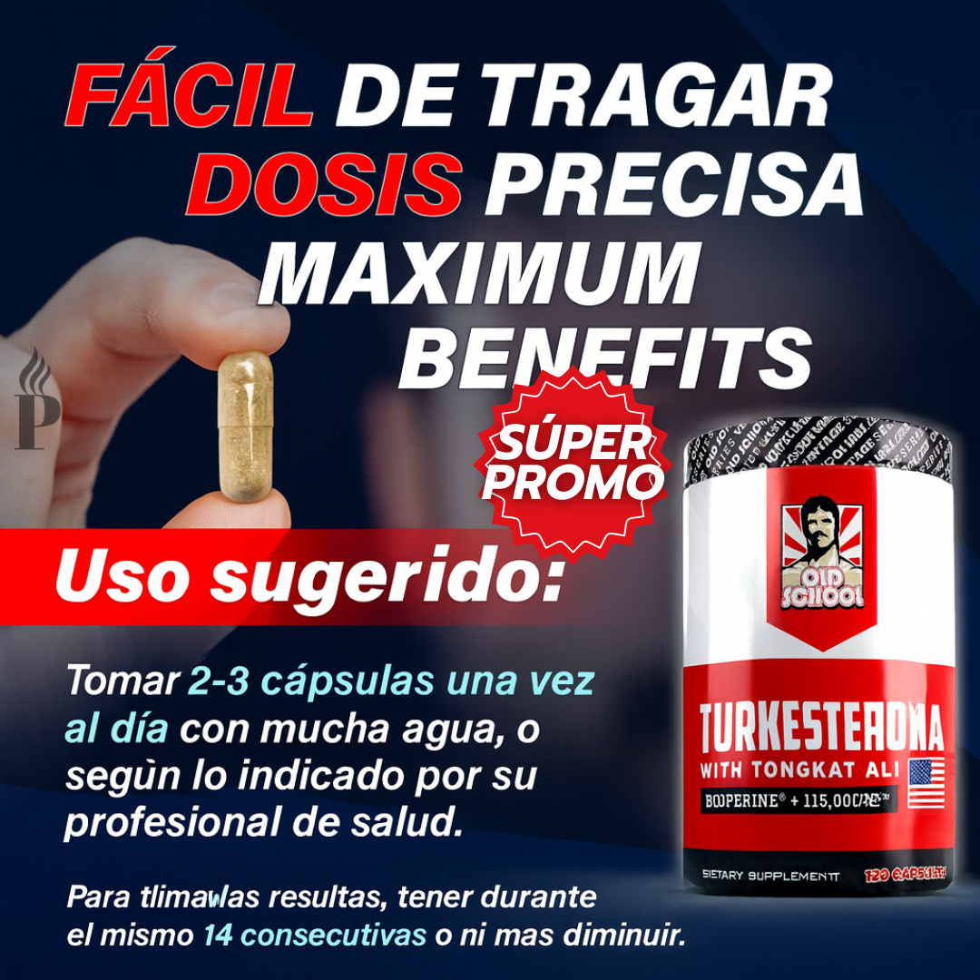Turkesterone™: Suplemento Natural Para Potencia Muscular, Energía y Testosterona