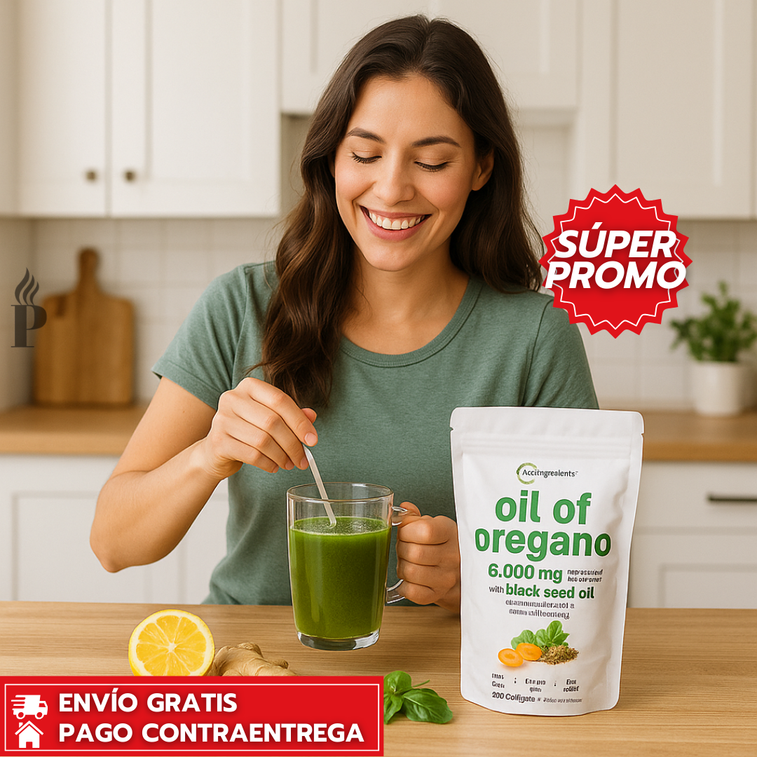 Oil of Oregano™: Cápsulas Vegetales con Orégano y Semilla Negra para Apoyo Inmune y Antioxidante