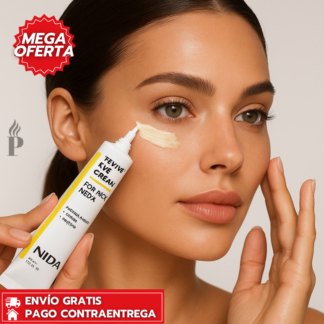 NIDA™: Crema Rejuvenecedora para Ojos, Cara y Cuello con Efecto Luminoso y Antiedad