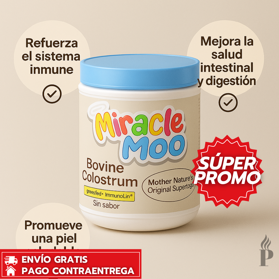Oferta Especial 2x1: Miracle Moo™ - Suplemento que Refuerza Defensas, Mejora la Digestión y Embellece la Piel