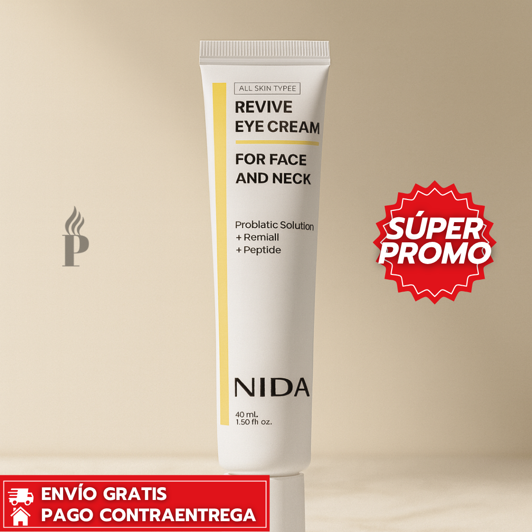 NIDA™: Crema Rejuvenecedora para Ojos, Cara y Cuello con Efecto Luminoso y Antiedad