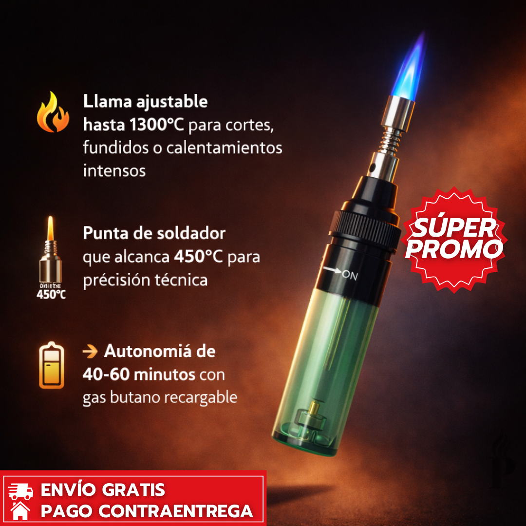 FlameFix™: Soldador a Gas Tipo Bolígrafo Para Reparaciones Rápidas y Precisas.