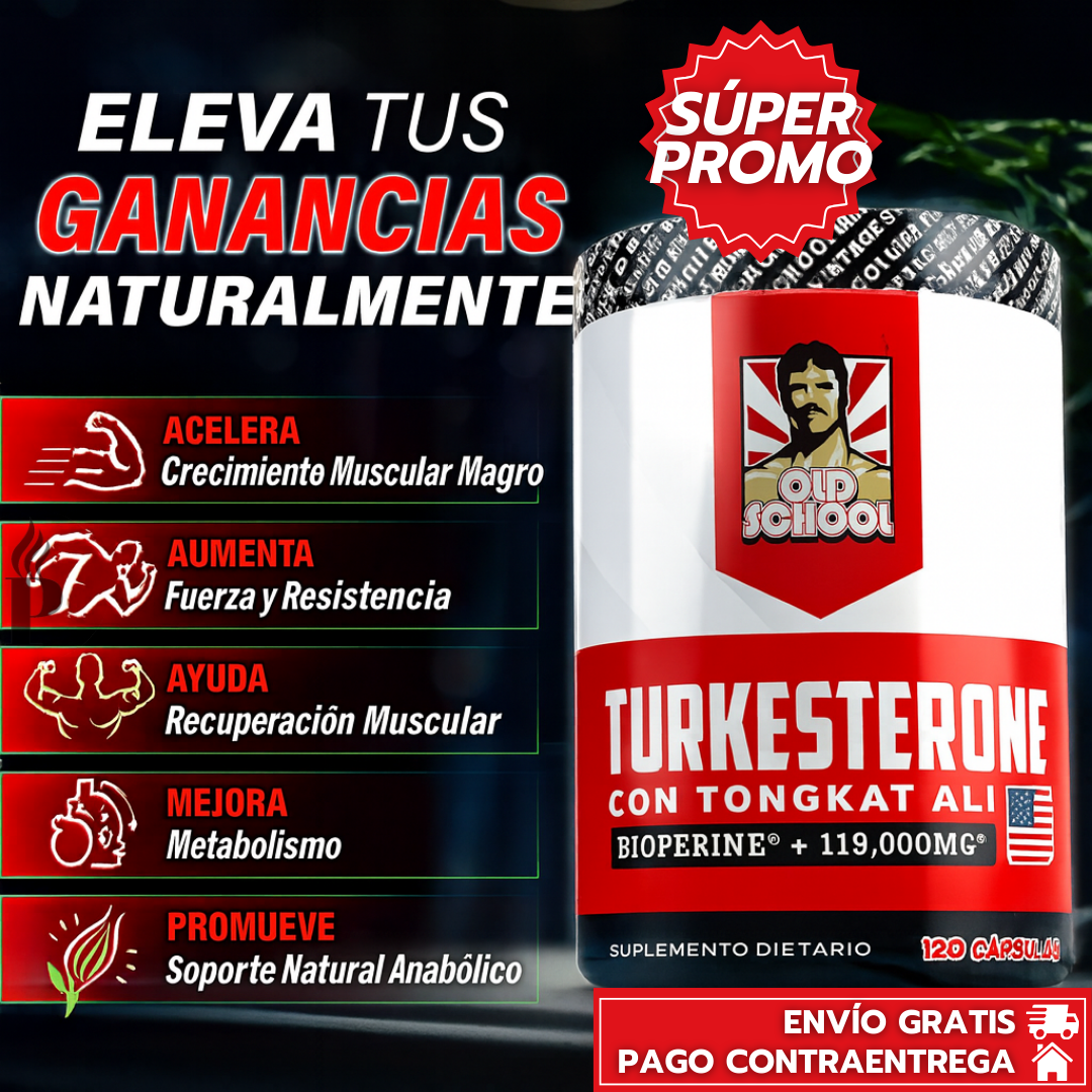 Turkesterone™: Suplemento Natural Para Potencia Muscular, Energía y Testosterona