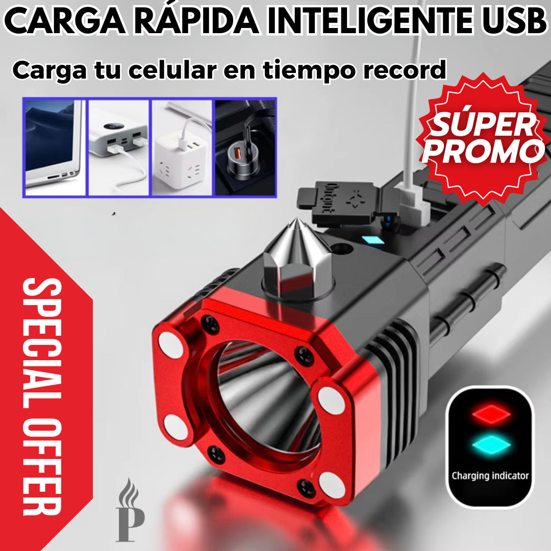 FlashGuard Pro™: Linterna Ultra Potente con Alcance de 1.000 Metros y Tecnología Militar
