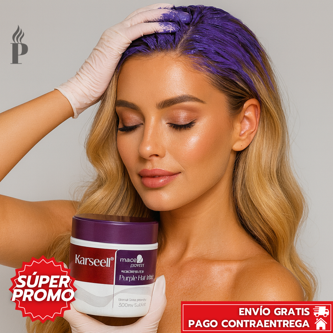 Karseell™: Mascarilla Morada que Matiza y Suaviza el Cabello Decolorado