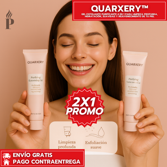 Oferta Especial 2x1: Quarxery™ ORIGINAL - Gel Exfoliante Suave Para Piel Sensible, Limpia Sin Irritar y Deja Un Brillo Natural