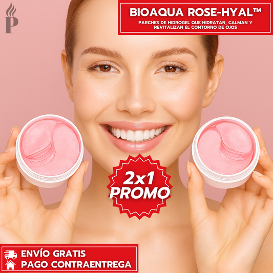 Oferta Especial 2x1: Bioaqua Rose-Hyal™: Parches de Hidrogel que Revitalizan el Contorno de Ojos